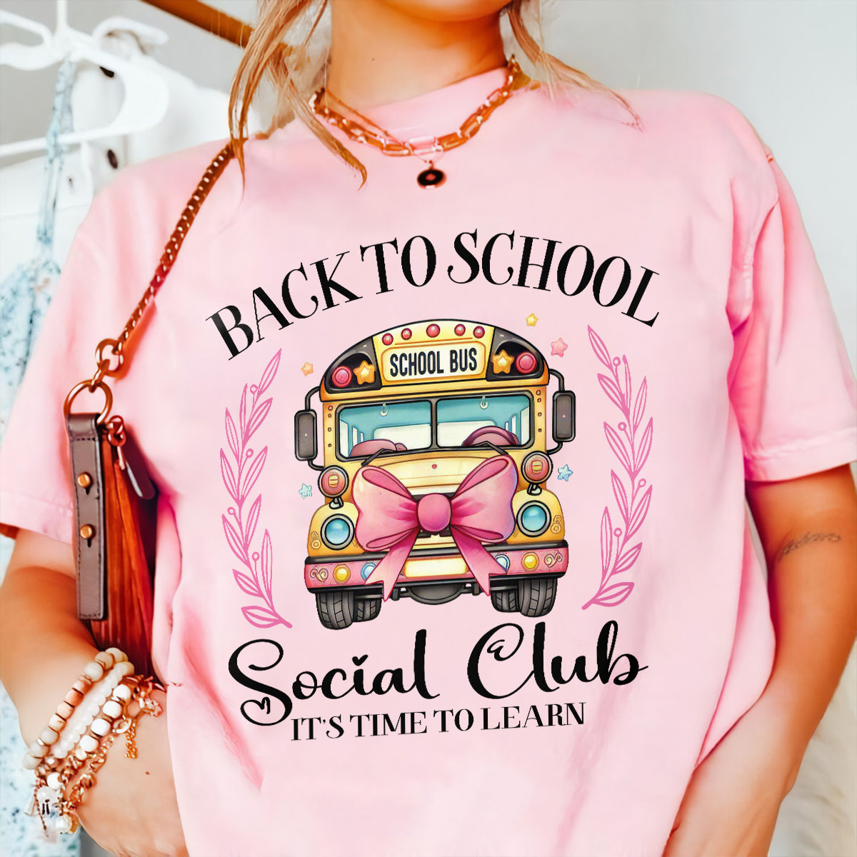 Teesdily | Back To School School Bus Shirt, Back To School Social Club It's Time To Learn Tee Hoodie Sweatshirt Mug Teacher