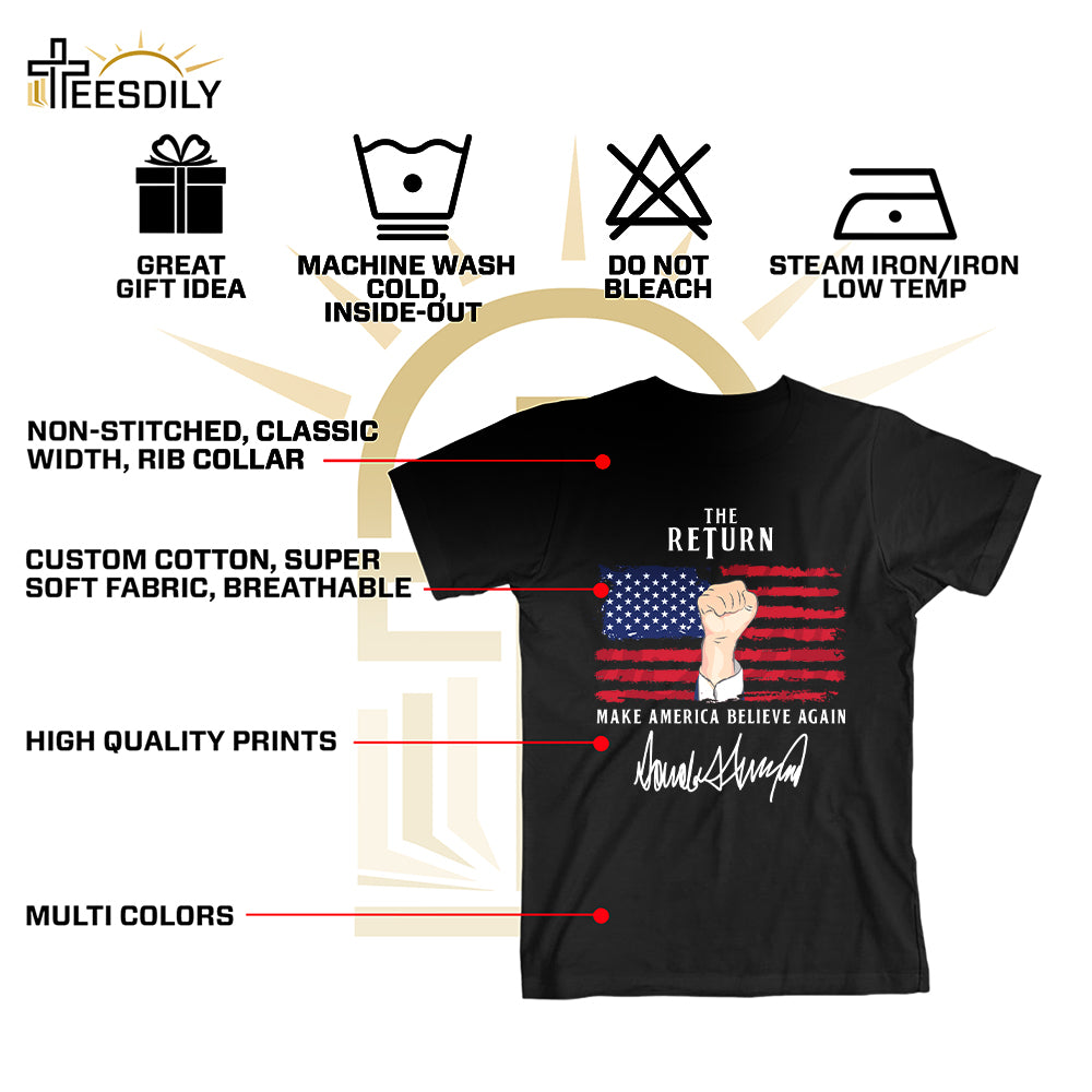 Teesdily | American Patriotic Shirt, The Return Patriotism Support Tee Sweatshirt Hoodie Mug, Patriotic Unisex Shirt