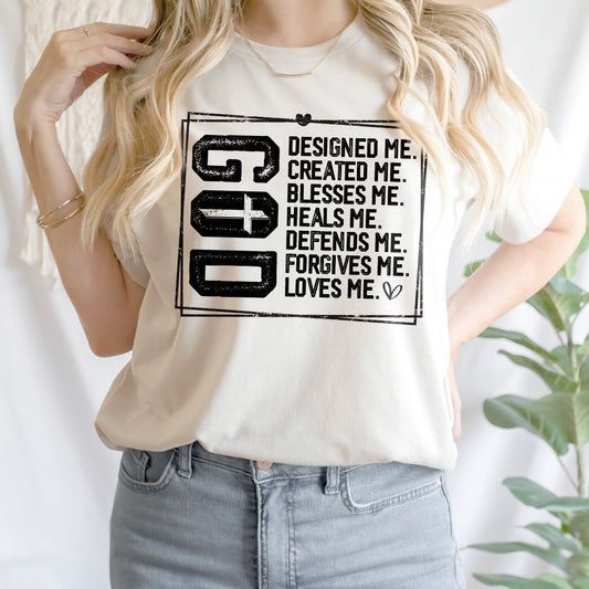 Teesdily | Jesus Shirt, God Designed Me, God Loves Me Tee Sweatshirt Hoodie Mug, Jesus Lovers Gifts, Christian Apparel, God Believers Gifts