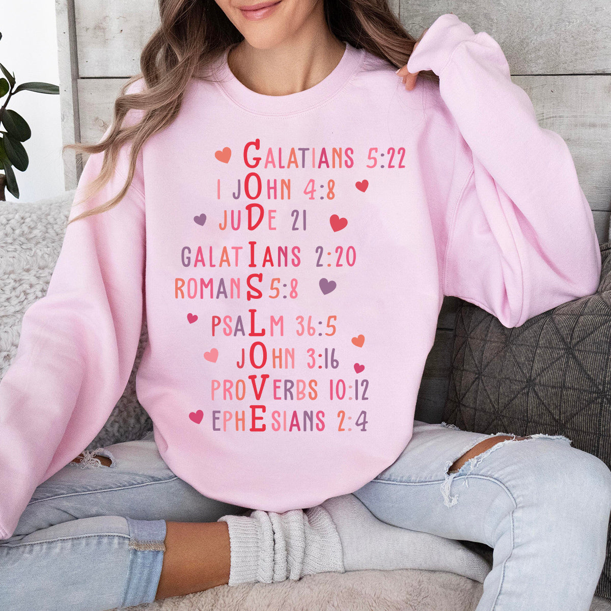 Teesdily | God Valentine Day Shirt, God Is Love Sweatshirt Hoodie Mug, Valentines Short Sleeve Top For Christian Girlfriend, Valentine Day Gifts