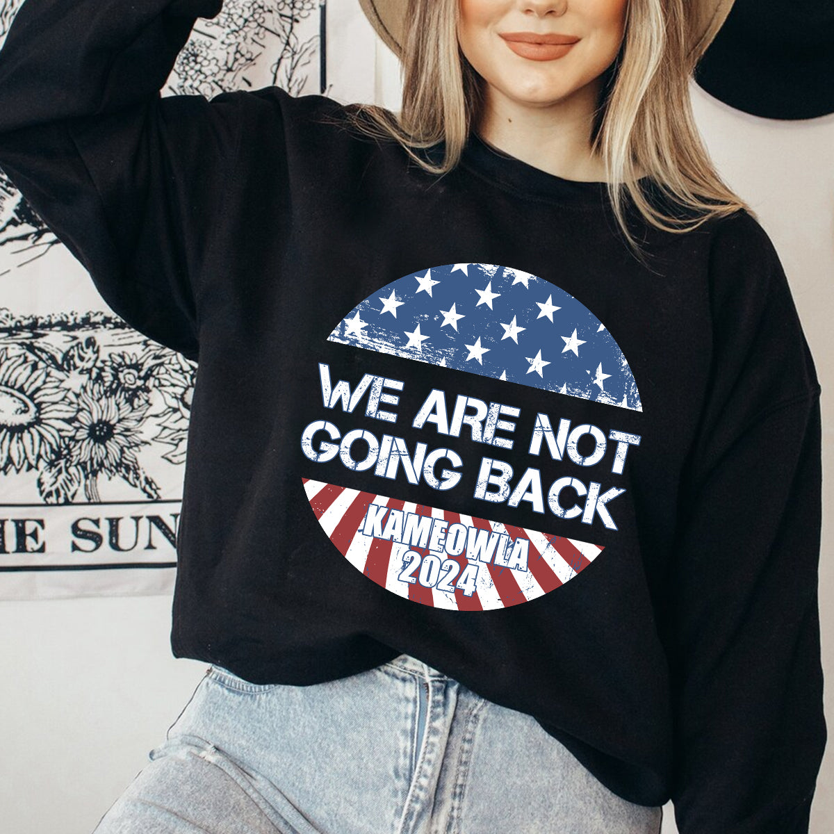 Teesdily | We Are Not Going Back Shirt, Not Going Back Kameowla 2024 T-shirt, Childless Cat Lady Sweatshirt Hoodie Mug, Women Gifts