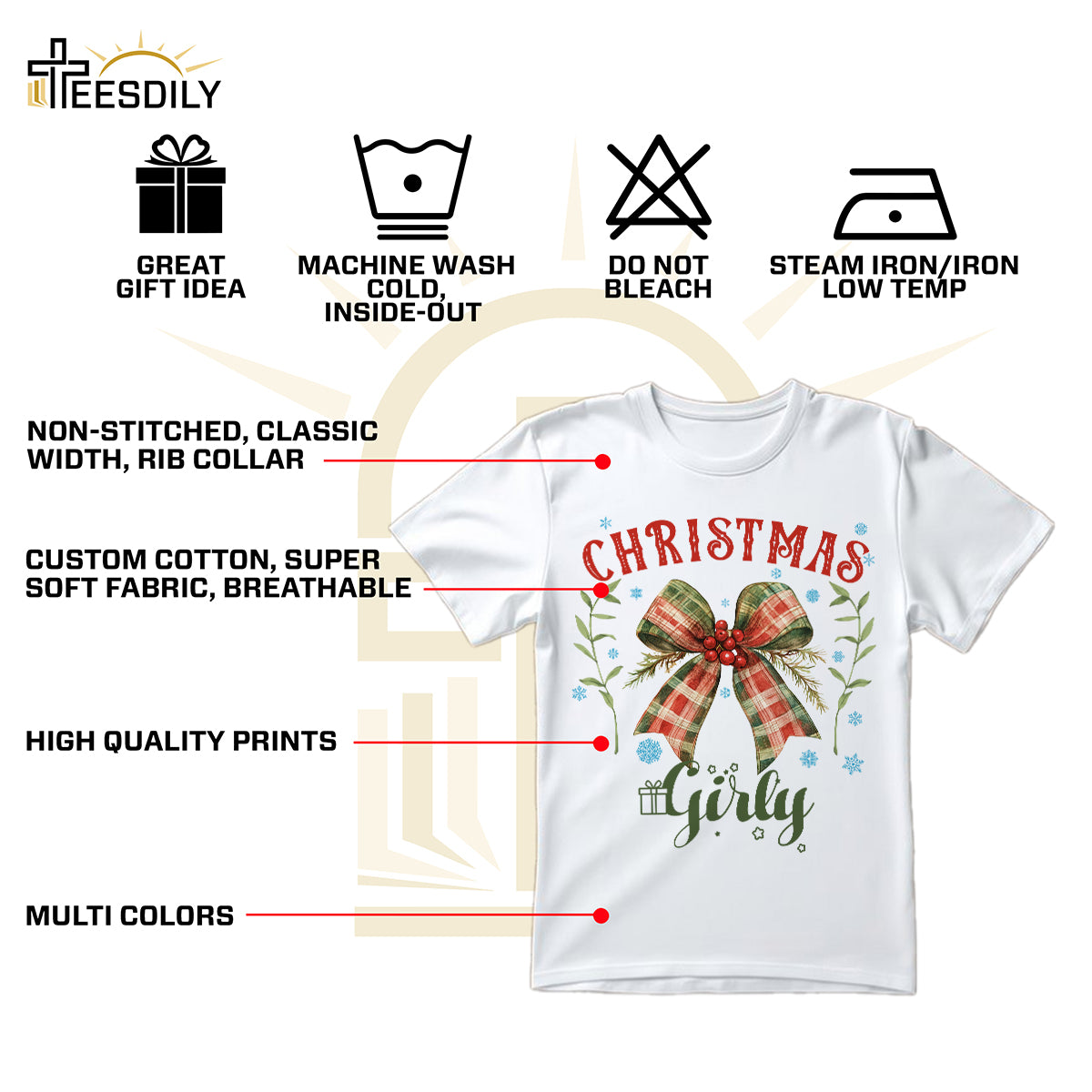 Teesdily | Vintage Coquette Bow Christmas Girly Shirt, Christmas Coquette Bow Sweatshirt, Christmas Party Hoodie Mug, Merry Christmas Gift