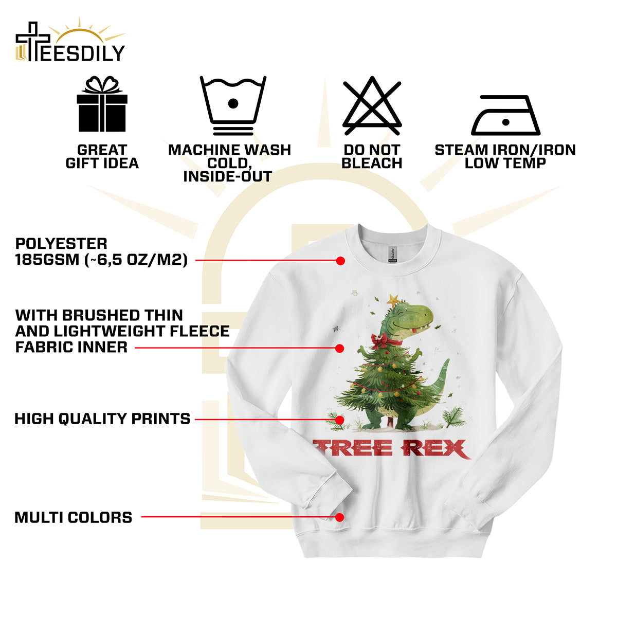 Tree Rex Christmas Shirt, Christmas Tree Rex T-shirt, Funny T-rex Christmas Sweatshirt Hoodie Mug, Rex Very Merry Christmas Gift