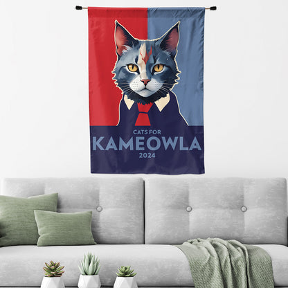 Teesdily | Cats For Kameowla 2024 Flag, Garden Flag House Outdoor Decor, Feminist 2024 Flag, Gift For Cat Lovers