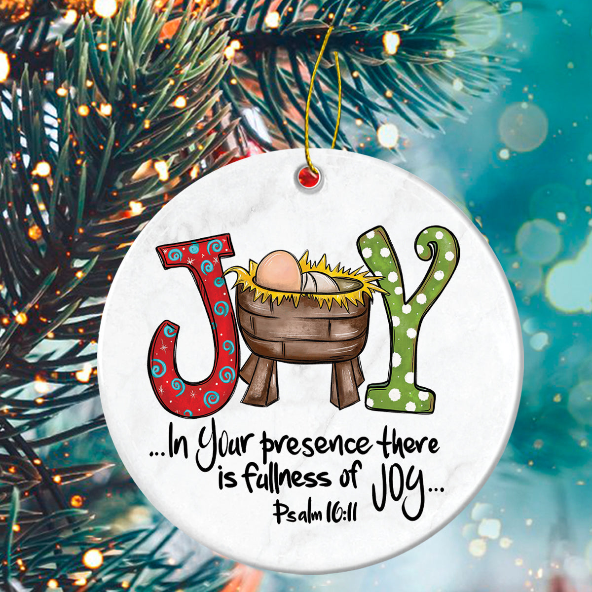 Teesdily | Jesus Nativity Christmas Rear View Mirror Accessories, Christmas Joy Car Charms, Psalm God Bible Verse Christmas Tree Ornament Decor