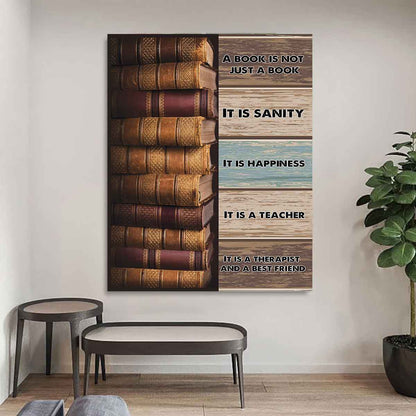 Teesdily | Old Ancient Books Poster Canvas, A Book Is Not Just A Book Poster, Books Vintage Wall Art, Book Reading Lover Wall Decor