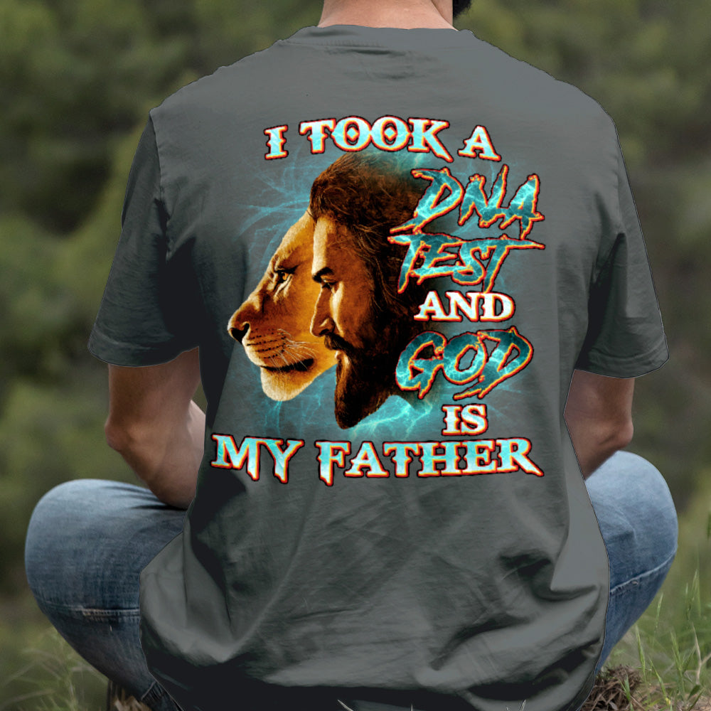 Teesdily | I Took A Dna Test Shirt, God Is My Father Men Sweatshirt, Jesus Lion Hoodie Mug, Christian Religious Gift