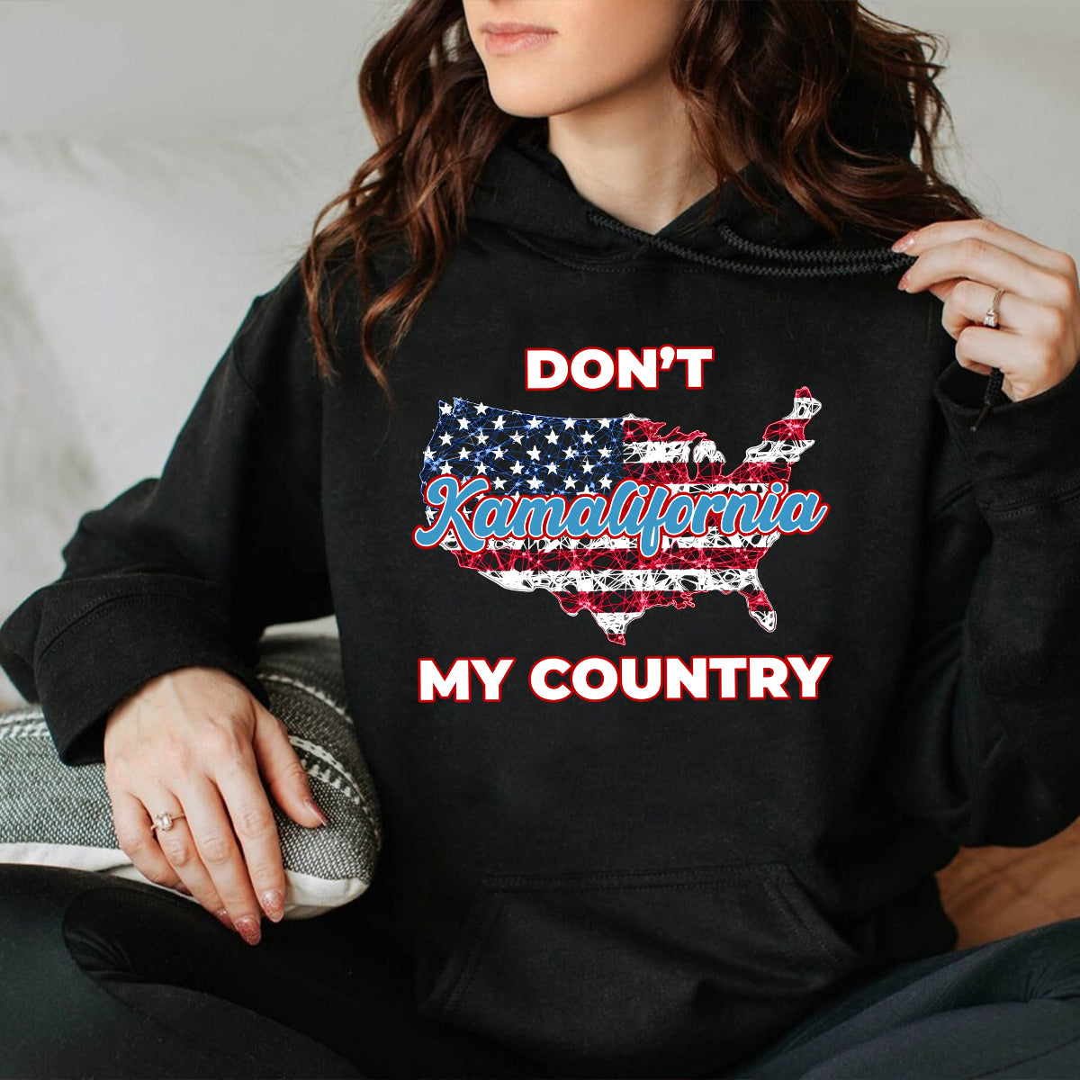 Teesdily | Patriotic T-shirt, Don't Kamalifornia My Country Tee Sweatshirt Hoodie Mug, Patriotism Gift, American Apparel, USA Shirt