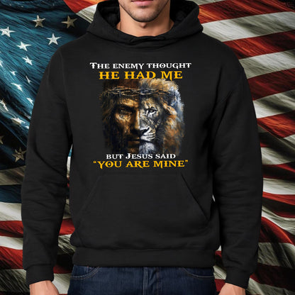 Teesdily | Jesus Lion Of Judah Shirt, Jesus Said You Are Mine Sweatshirt Hoodie Mug, Christian Gifts, Jesus Lovers Tee, God Faith Believers Apparel