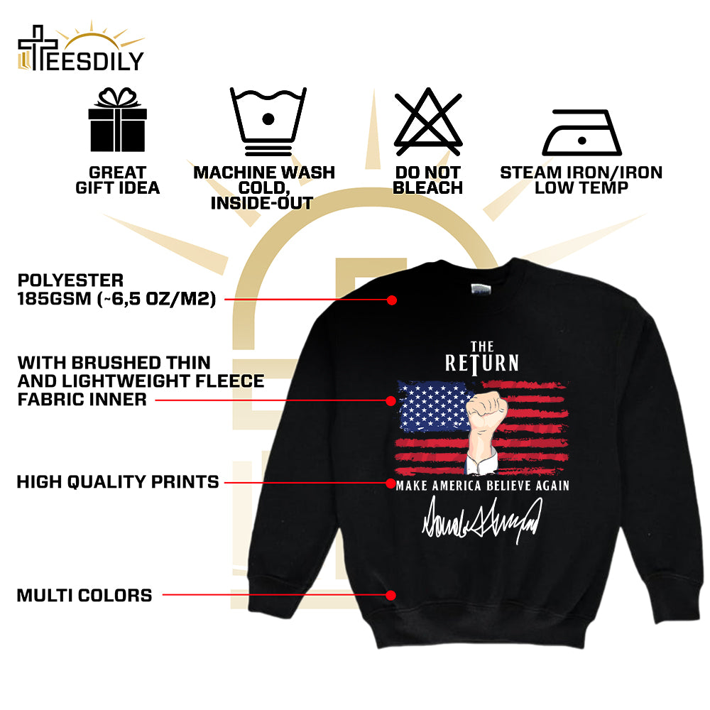 Teesdily | American Patriotic Shirt, The Return Patriotism Support Tee Sweatshirt Hoodie Mug, Patriotic Unisex Shirt