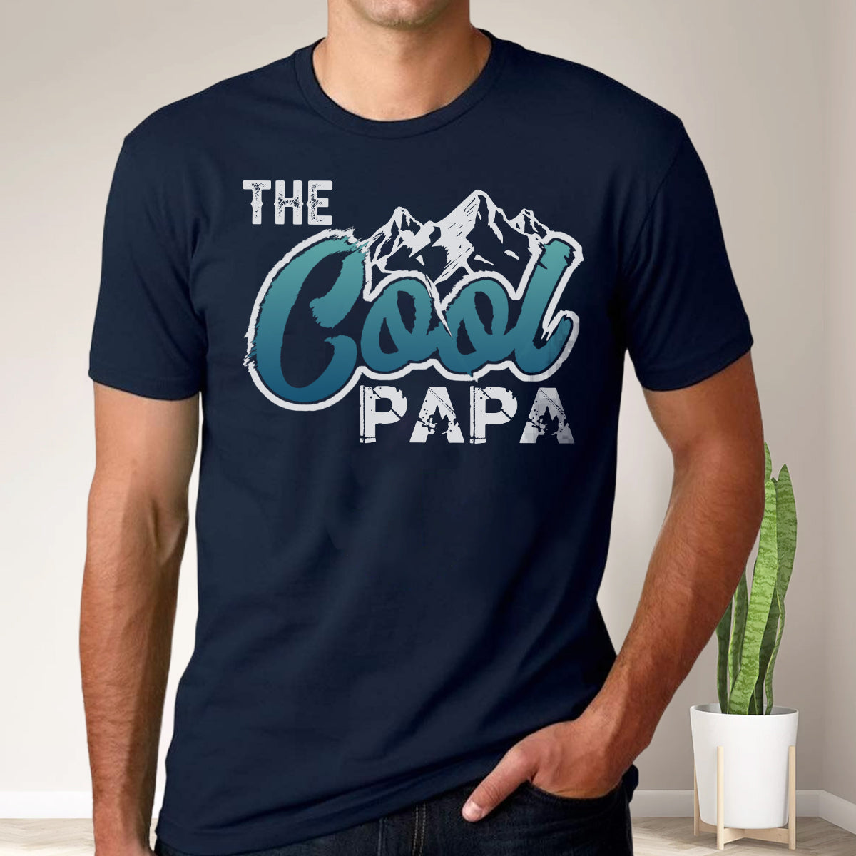 Teesdily | Papa Mountain Shirt, The Cool Papa Shirt, Father's Day Gift, Gift For Dad Unisex Tshirt Hoodie Sweatshirt Mug