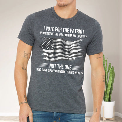 Teesdily | American Flag T-shirt, I Support The Patriot Who Gave Up His Wealth For My Country Tee Hoodie Sweatshirt Mug, Patriotism Apparel