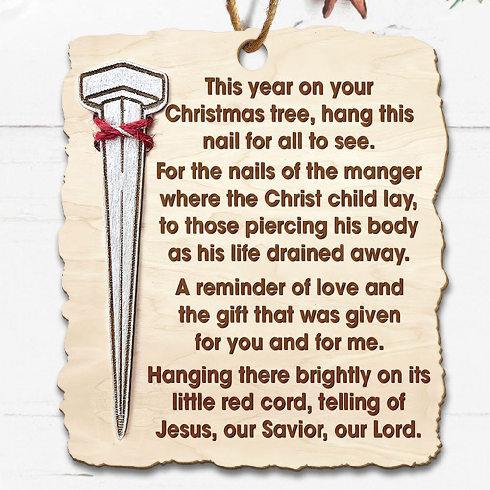 Jesus Our Savior Our Lord Wood Ornament