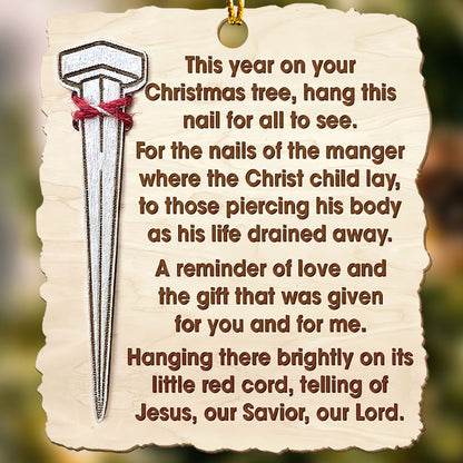 Jesus Our Savior Our Lord Wood Ornament