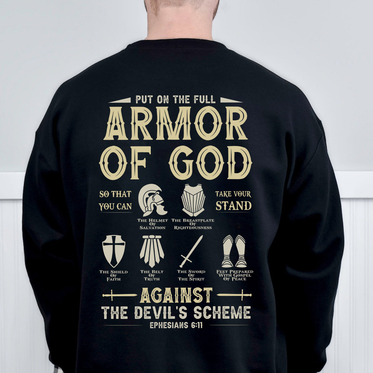 Teesdily | Put On The Full Armor Of God Ephesians 6:11 Jesus Shirt,  Armor Of God Unisex Tshirt Hoodie Sweatshirt Mug, Jesus Warrior Christian Gifts