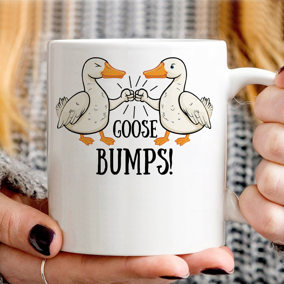 Teesdily | Goose Bumps Shirt, Silly Goose T-shirt, Funny Goose Sweatshirt Hoodie Mug, Goose Lover Tee, Funny Goose Couple, Sarcastic Goose Gifts