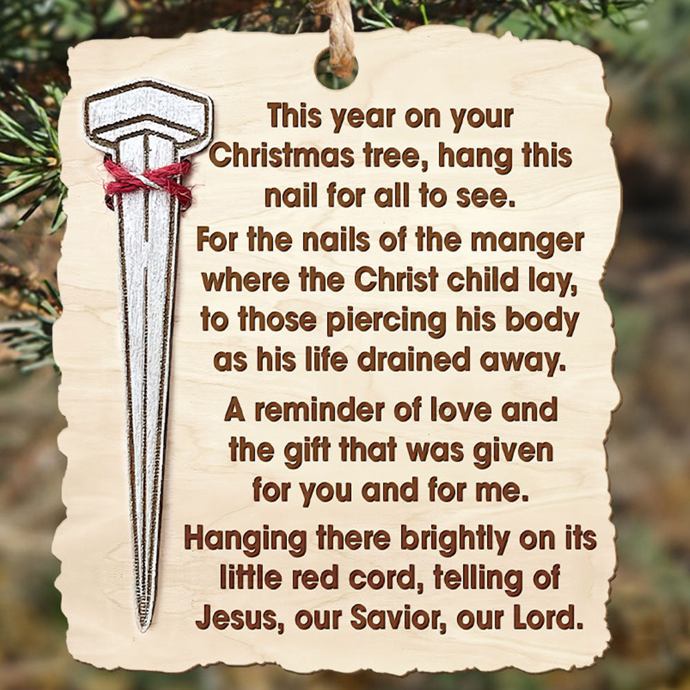 Jesus Our Savior Our Lord Wood Ornament