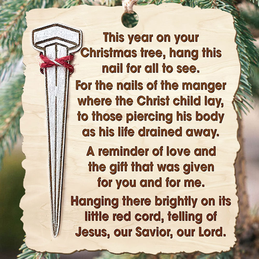 Jesus Our Savior Our Lord Wood Ornament