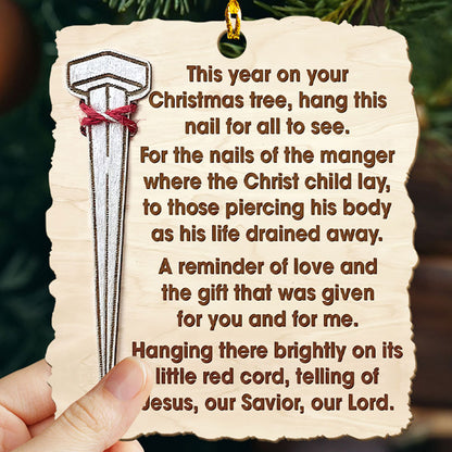 Jesus Our Savior Our Lord Wood Ornament