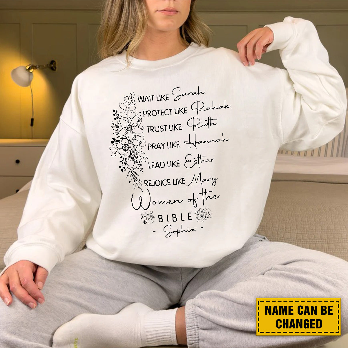 Teesdily | Customized Women Of The Bible Shirt, Wait Like Sarah Rejoice Like Mary Tee Sweatshirt Hoodie Mug, Christian Lovers Gifts, Jesus Pastor Tee