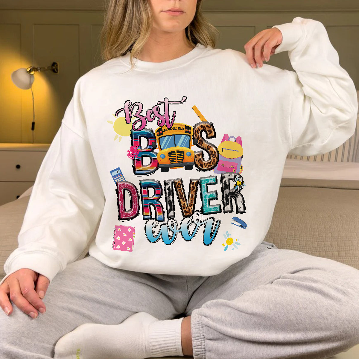 Teesdily | Best Bus Driver Ever Shirt, Back To School Season Tee, First Day Of School Shirt, School Bus Driver Mug Sweatshirt Hoodie, Bus Driver Gift