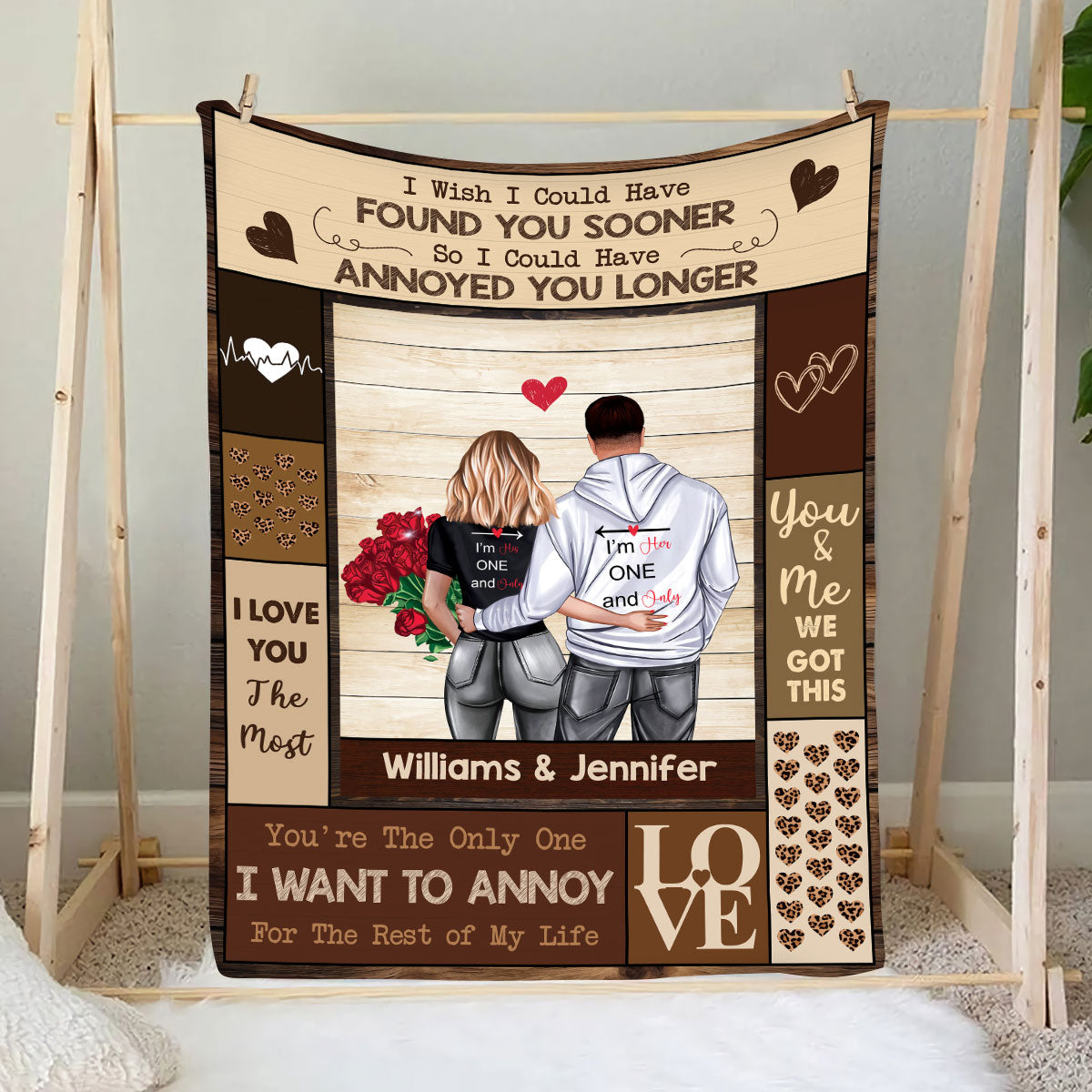 Teesdily | Personalized Fleece Blanket To My Husband I Wish I Could Have Found You Sooner Throw Blanket For Couple Valentine Wedding Anniversary