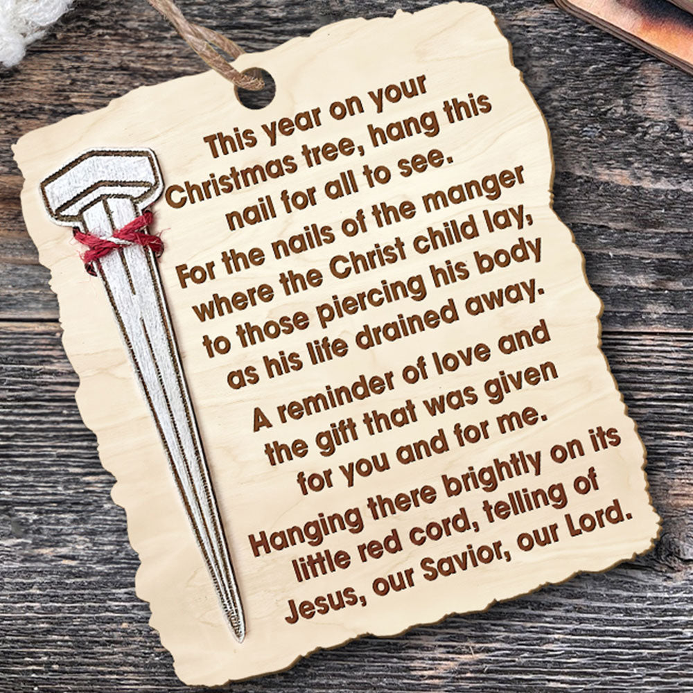 Jesus Our Savior Our Lord Wood Ornament