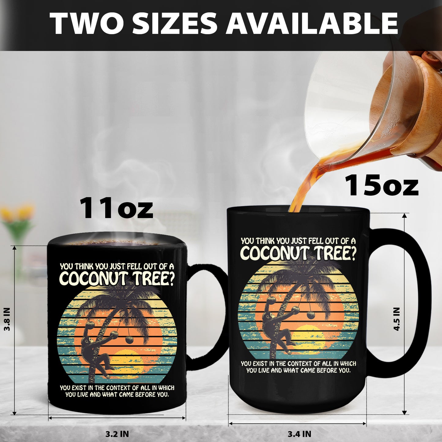 Teesdily | Comma La Coconut Tree Shirt, You Think You Just Fell Out Of A Coconut Tree Shirt, Coconut Monkey Sweatshirt Hoodie Mug, Girl Power Shirt