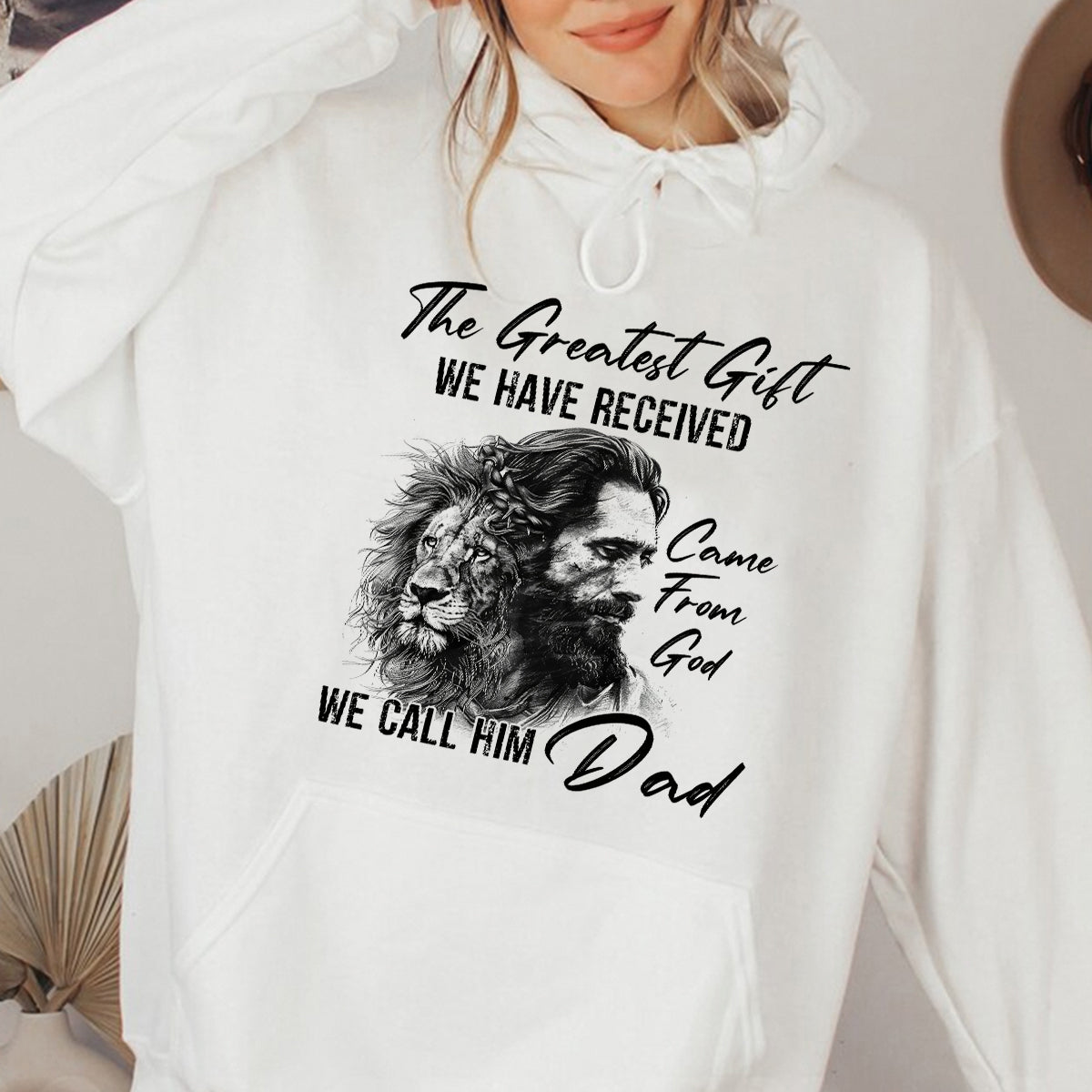 Teesdily | Jesus Lion Shirt, We Call Him Dad Shirt, Christian Father's Day Gift, God Gift, Unisex Tshirt Hoodie Sweatshirt Mug, Jesus Lover Gift