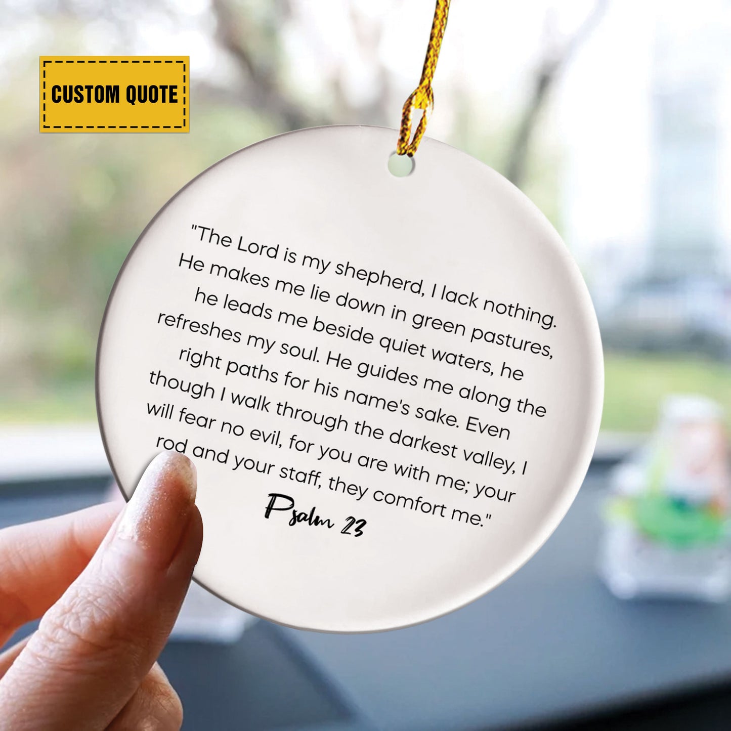 Teesdily | Personalized God Bible Verse Quotes Ornament, Jesus And Lamb Christmas Ornament, Christmas Tree Decoration, Inspirational Gifts