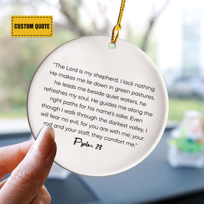 Teesdily | Personalized God Bible Verse Quotes Ornament, Jesus And Lamb Christmas Ornament, Christmas Tree Decoration, Inspirational Gifts