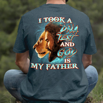 Teesdily | I Took A Dna Test Shirt, God Is My Father Men Sweatshirt, Jesus Lion Hoodie Mug, Christian Religious Gift