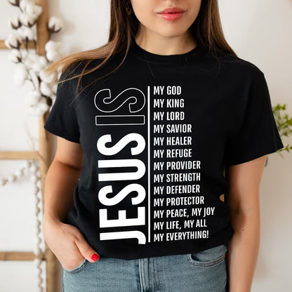 Teesdily | Jesus Christ Shirt, Jesus Is My God My King My Everything T-Shirt Sweatshirt Hoodie Mug, God Christian Religious Gift, Jesus Lovers Tee