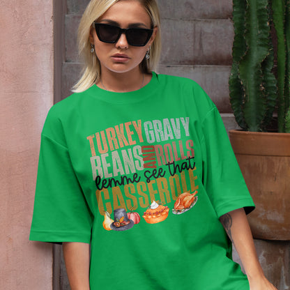 Teesdily | Thanksgiving Shirt, Turkey Gravy Beans And Rolls Tee Sweatshirt Hoodie Mug, Thanksgiving Gift, Turkey Fall Gift