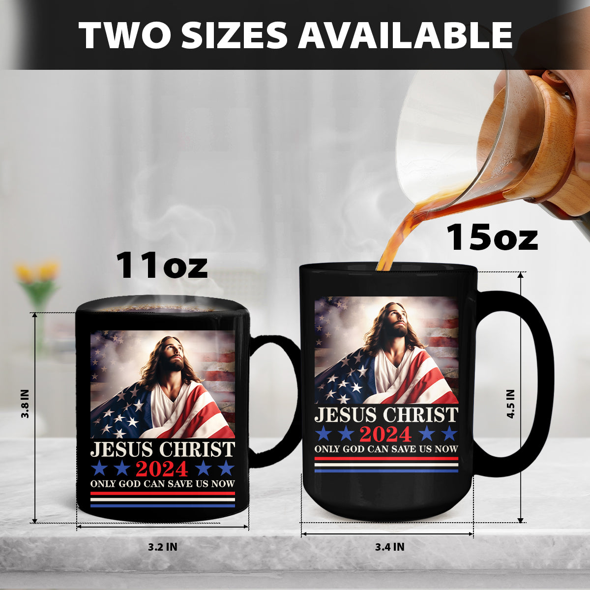 Teesdily | Jesus American Flag Shirt, Jesus Christ 2024 Only God Can Save Us Now Tee Sweatshirt Hoodie Mug, Independence Day Gifts, Jesus Lovers Gifts