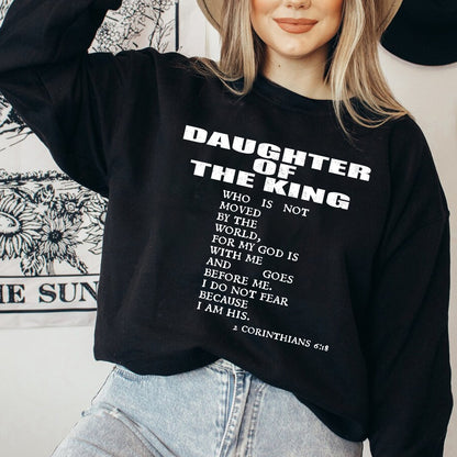 Teesdily | Jesus Daughter Shirt, Daughter Of The King I Do Not Fear Tee Sweatshirt Hoodie Mug, Jesus Lovers Gifts, Christian Tee