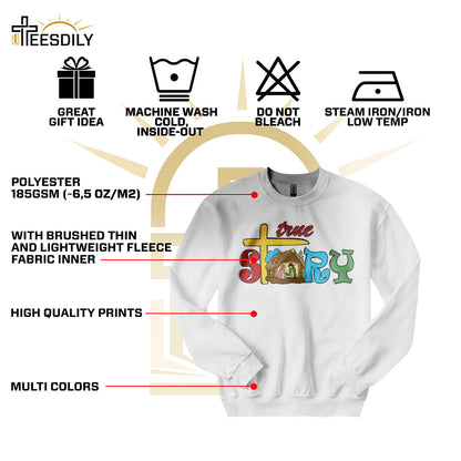 Teesdily | Jesus Nativity Scene T-shirt, True Story Tee Sweatshirt Hoodie Mug, Jesus Lovers Gift, Christmas Apparel Gift