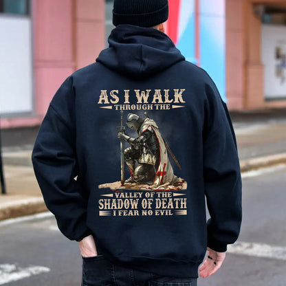 Teesdily | Jesus Warrior, As I Walk Through The Valley Of The Shadow Of Death I Fear No Evil Unisex Tshirt Hoodie Sweatshirt Mug