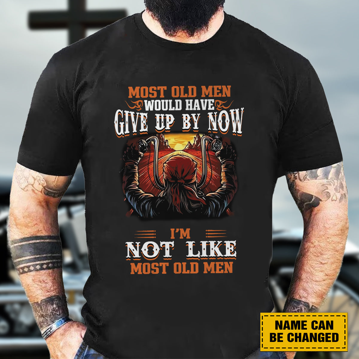 Teesdily | Customized Christian Biker Shirt, I'm Not Like Most Old Men Biker Sweatshirt Hoodie Mug, Christian Motorcycle Tee, Speed Lovers Gifts