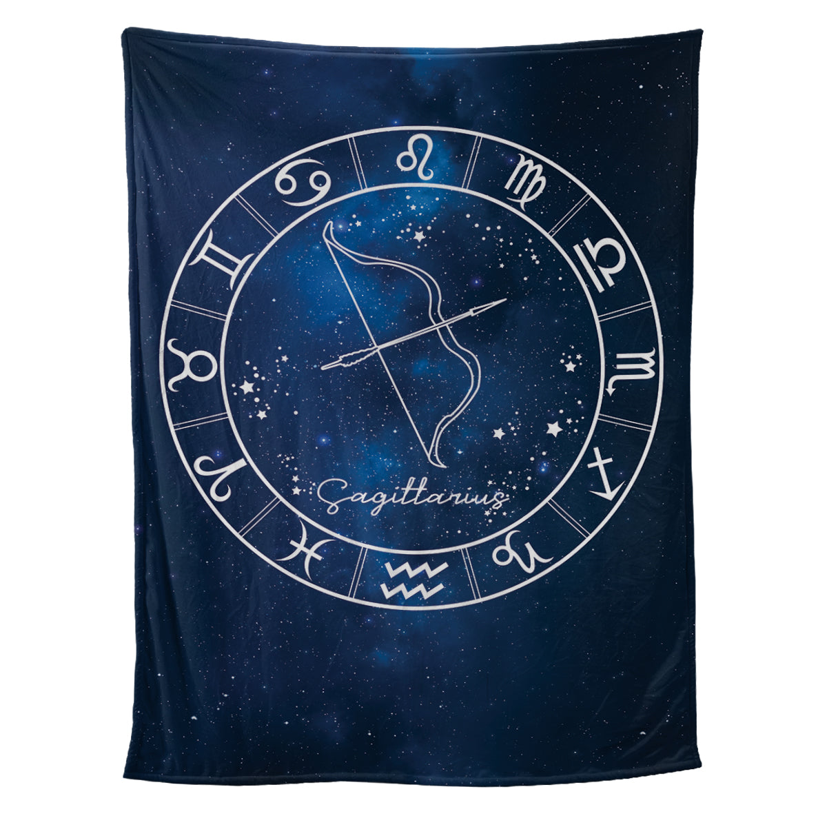 Teesdily | Sagittarius Personalized Fleece Blanket With Name Horoscope Sherpa Blanket Zodiac Sign Constellation Astrology Adult Kid Birthday Gifts