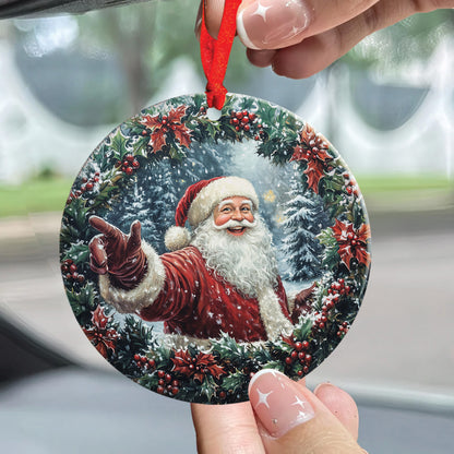 Teesdily | Santa Claus Ornament, Christmas Ornament 2024 Decoration, Santa Christmas Berry Ornament Hanging Xmas Tree Decor, Christmas Gift For Mom