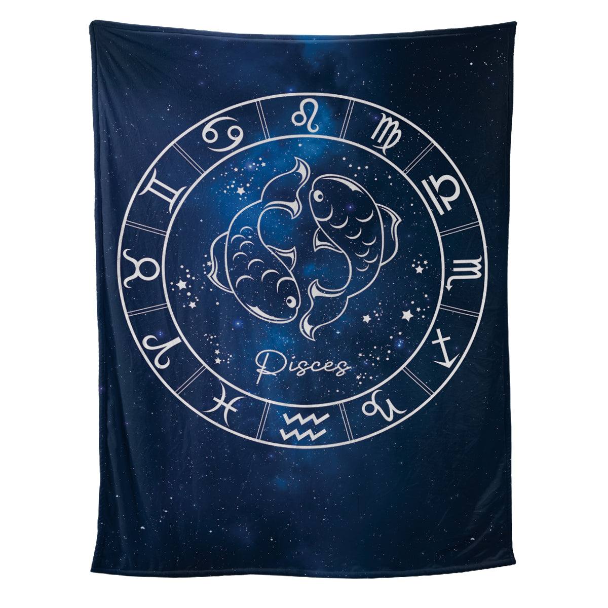 Teesdily | Pisces Personalized Fleece Blanket With Name Horoscope Design Sherpa Blanket Zodiac Sign Constellation Astrology Adult Kid Birthday Gifts