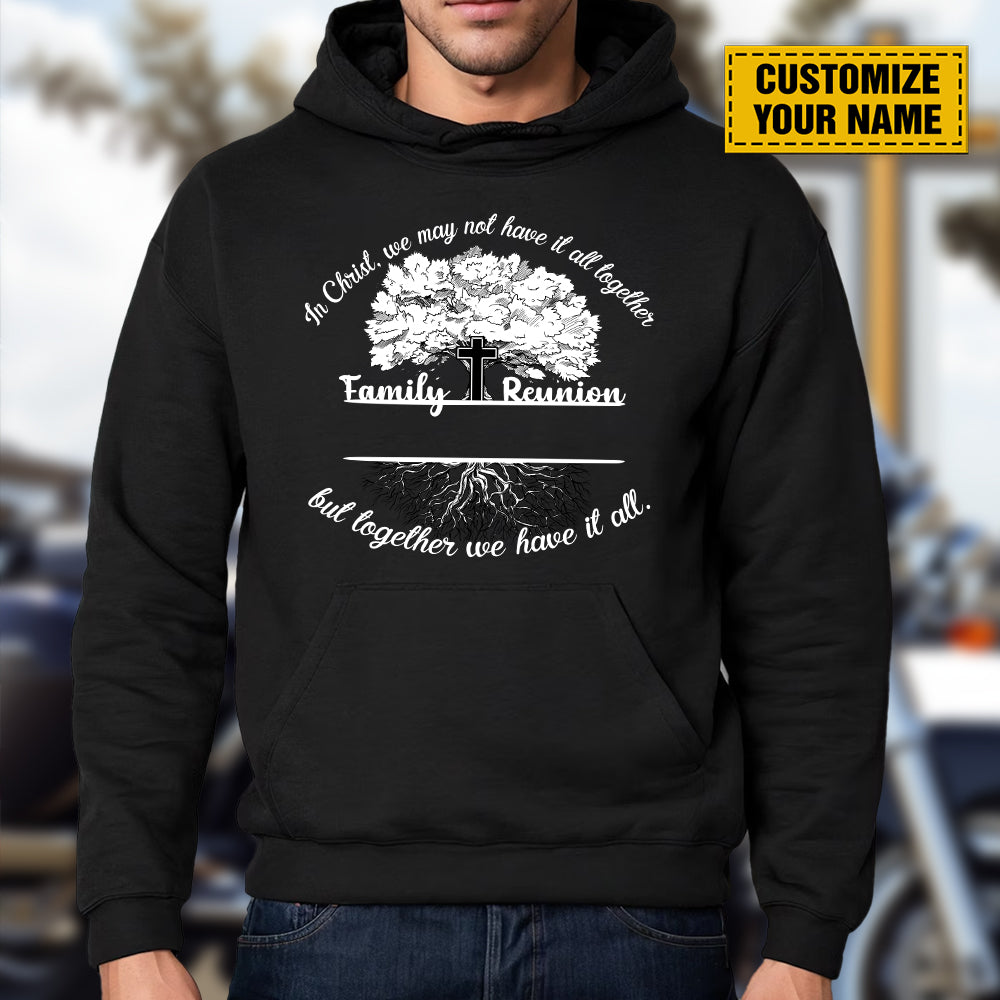 Teesdily | Customized Family Tree Jesus Shirt, In Christ Together We Have It All Tee Sweatshirt Hoodie Mug, Jesus Lover Gift