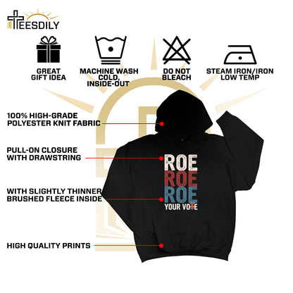 Teesdily | Roe Roe Roe Shirt, Protest Equality Sweatshirt Hoodie Mug, Human Rights Tee, Women Rights T-shirt, Feminist Shirt, Empowered Woman Gift