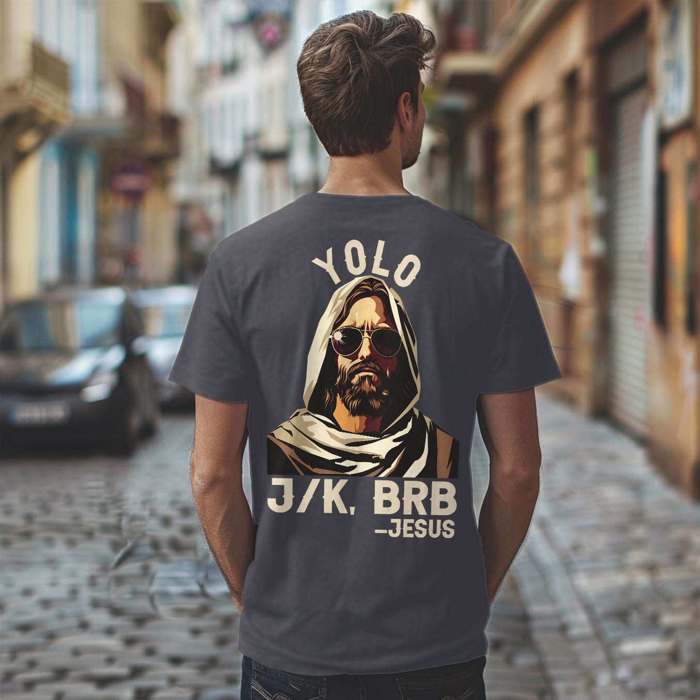 Teesdily | Yolo J/k, Brb Jesus Shirt, Jesus Is Coming Back Sweatshirt, Hoodie, Mug, Jesus Lovers, Christian Gifts, Yolo Jesus, Unisex Shirt