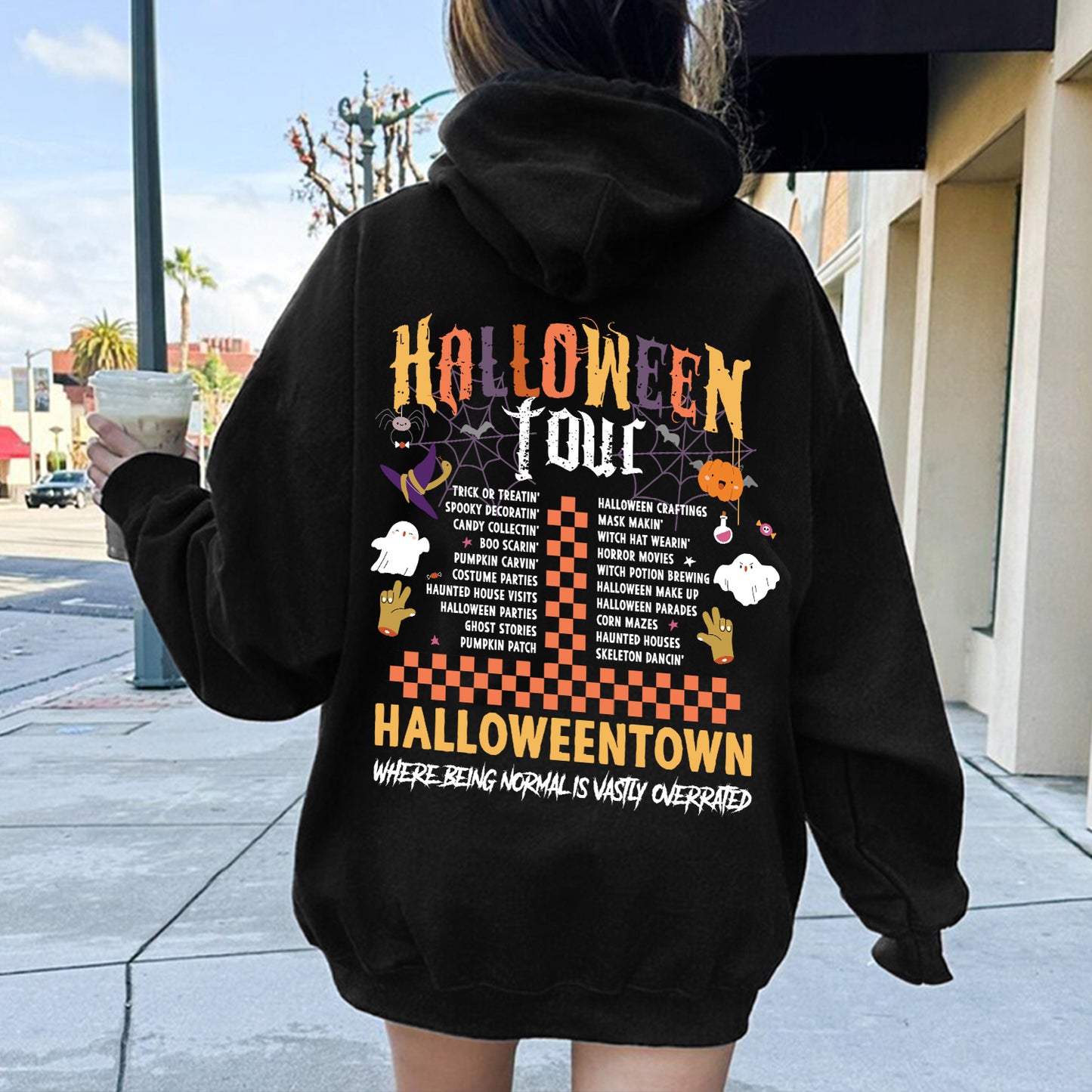 Teesdily | Halloween Tour Shirt, Halloween Town tee sweatshirt hoodie mug, halloween gifts, spooky season costume, halloween icons gifts