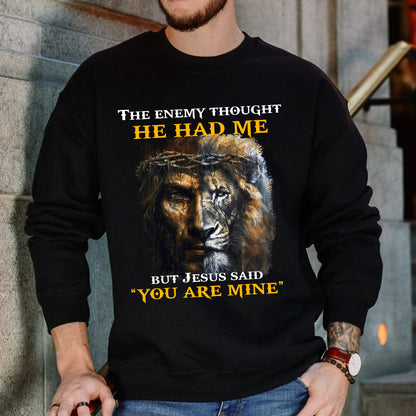 Teesdily | Jesus Lion Of Judah Shirt, Jesus Said You Are Mine Sweatshirt Hoodie Mug, Christian Gifts, Jesus Lovers Tee, God Faith Believers Apparel