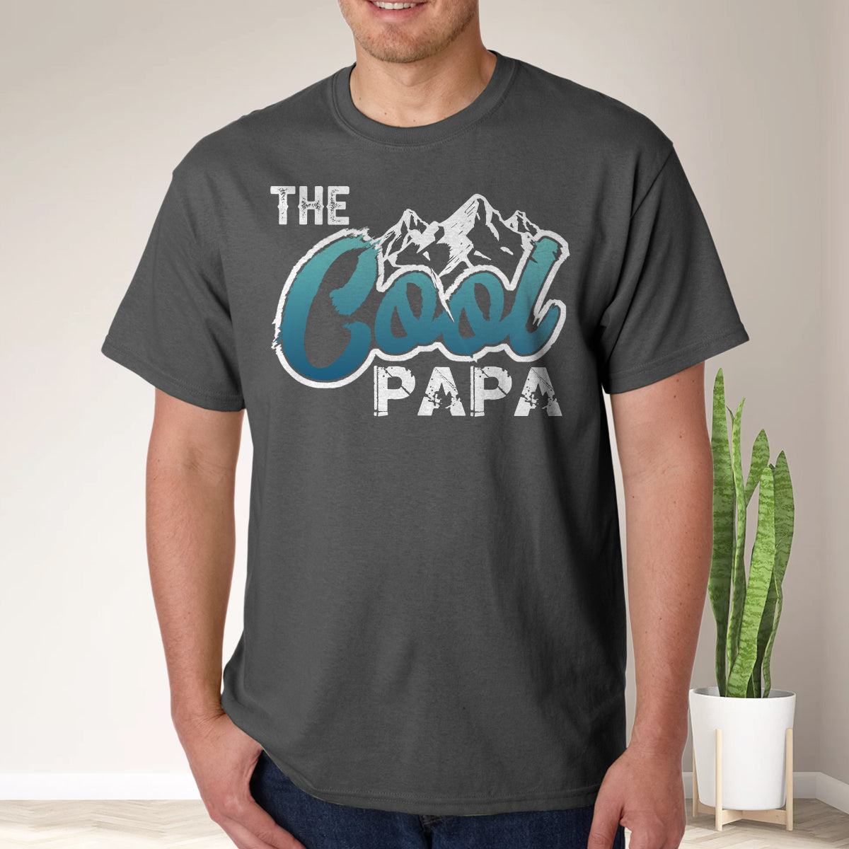 Teesdily | Papa Mountain Shirt, The Cool Papa Shirt, Father's Day Gift, Gift For Dad Unisex Tshirt Hoodie Sweatshirt Mug