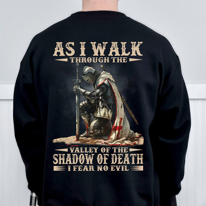 Teesdily | Jesus Warrior, As I Walk Through The Valley Of The Shadow Of Death I Fear No Evil Unisex Tshirt Hoodie Sweatshirt Mug