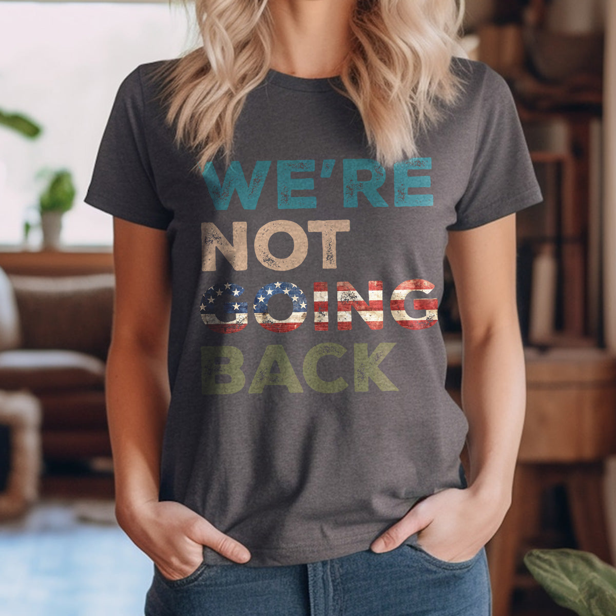 Teesdily | We're Not Going Back Progressive Shirt, 2024 Unisex Tee Sweatshirt, Human Rights Hoodie, American Gifts Mug